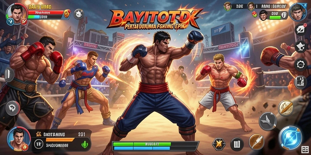 Tampilan gameplay <strong>BAYITOTO</strong> yang seru dan mendebarkan saat bertarung.