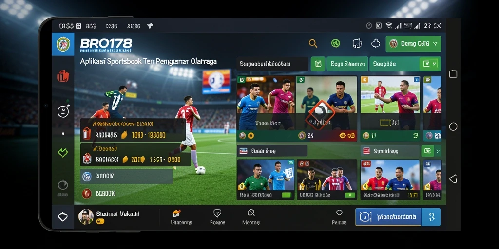 Tampilan gameplay BRO178 dengan berbagai opsi taruhan olahraga.