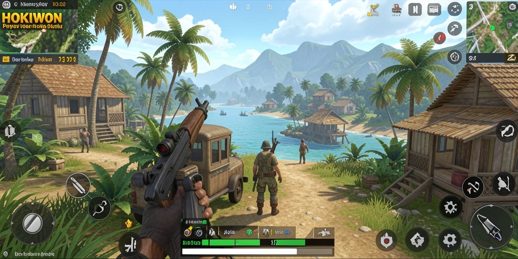 Screenshot HOKIWON menampilkan momen gameplay Open World yang mendebarkan.