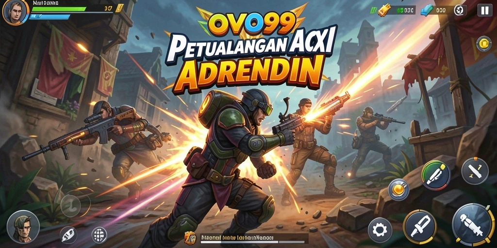 Screenshot gameplay OVO99 dengan aksi yang mendebarkan.