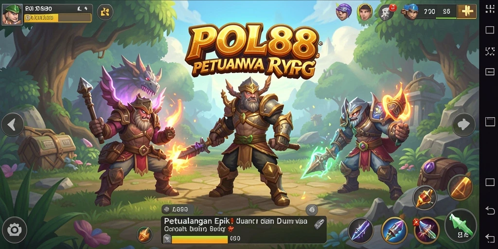 Tampilan gameplay POL88 dengan grafis RPG yang memukau dan aksi pertarungan yang dinamis.