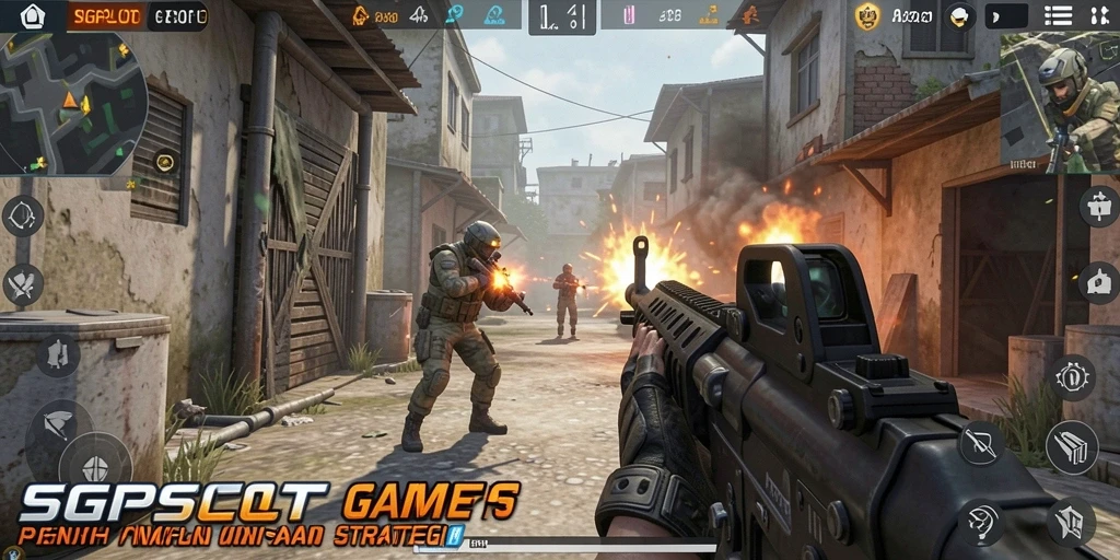 Tampilan seru dari gameplay <strong>SGPSLOT</strong> dengan aksi FPS yang mendebarkan.
