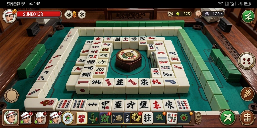 Tampilan gameplay Mahjong yang menarik dan mudah dipahami di SUNEO138.