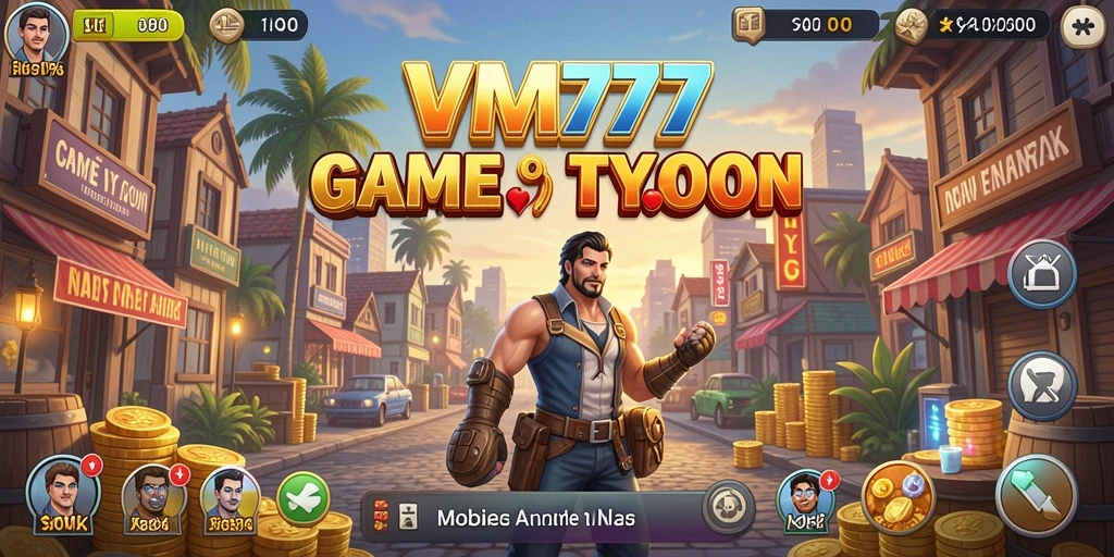 Screenshot gameplay VM777 menampilkan pengelolaan bisnis yang seru.