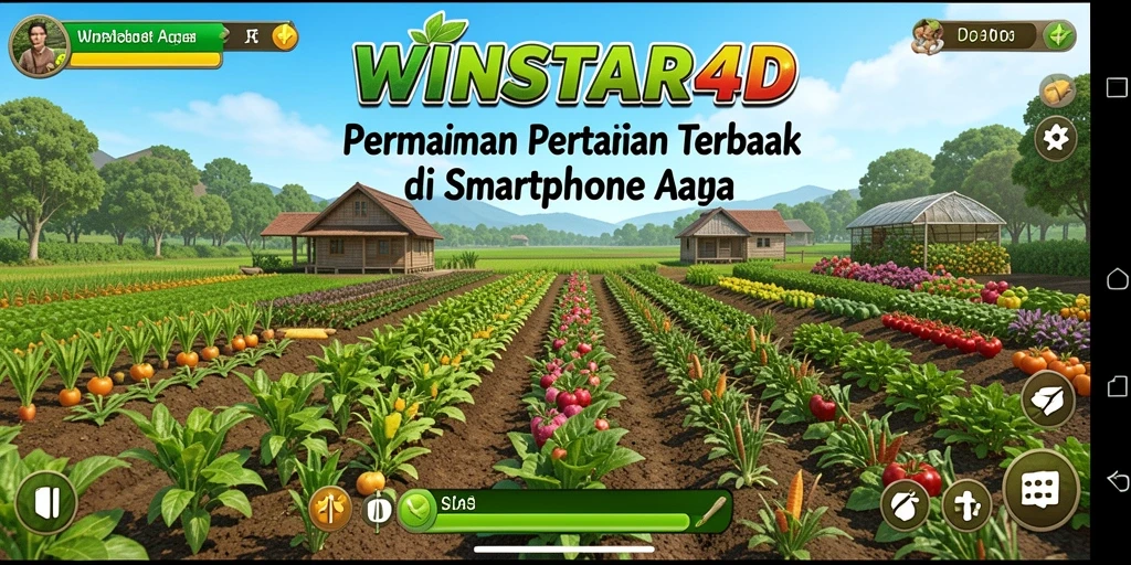 Tampilan gameplay seru dalam permainan pertanian WINSTAR4D.