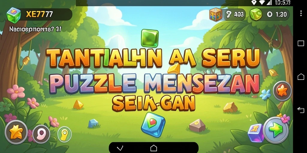 Tampilan game XE77 menampilkan teka-teki yang menantang dan menarik.
